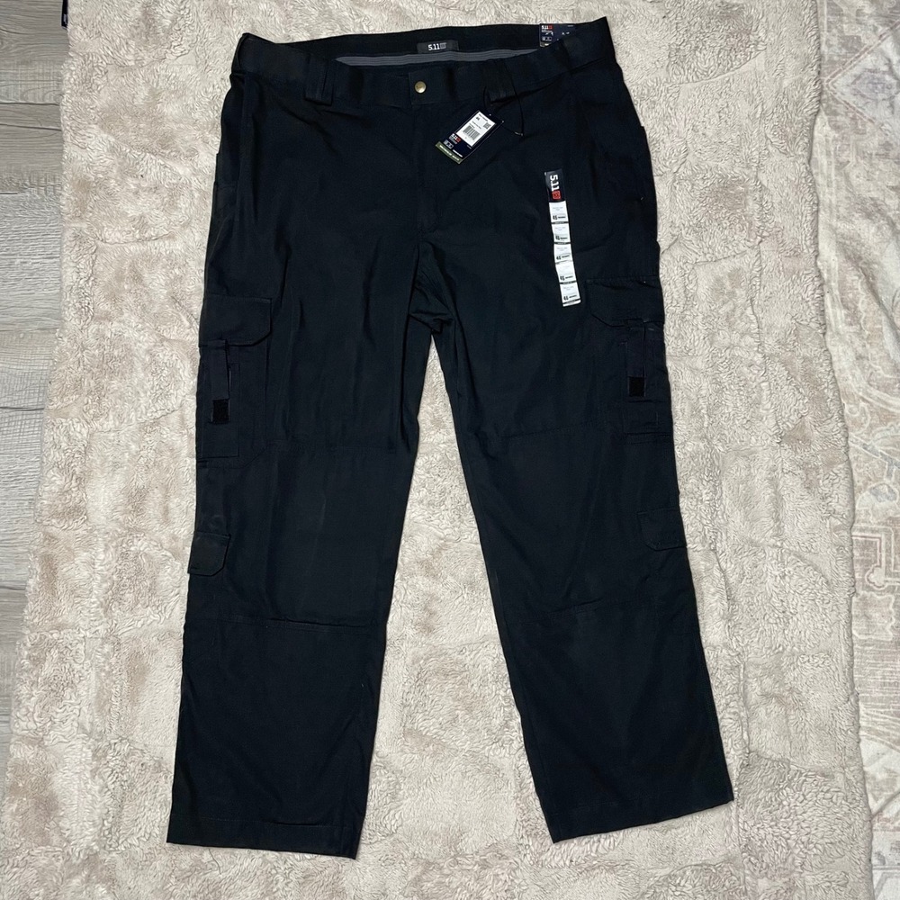 5.11 Tactical Mens Taclite EMS Pant Black Size 46x32 Ripstop Cargo NEW